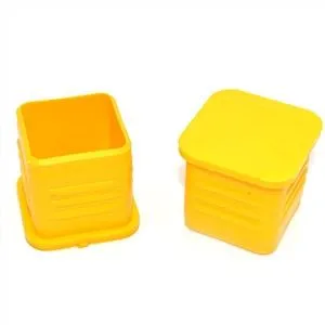 Egyedi PP PA6 színes négyzet alakú fröccsöntött műanyag alkatrészek